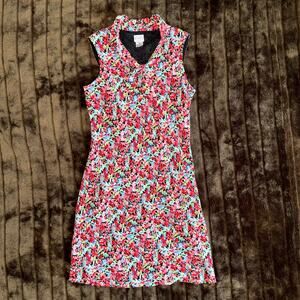 TALBOTS KIDS Girl’s 18 Floral‎ Sleeveless Portrait Collar Dress w/ Bow PRISTINE